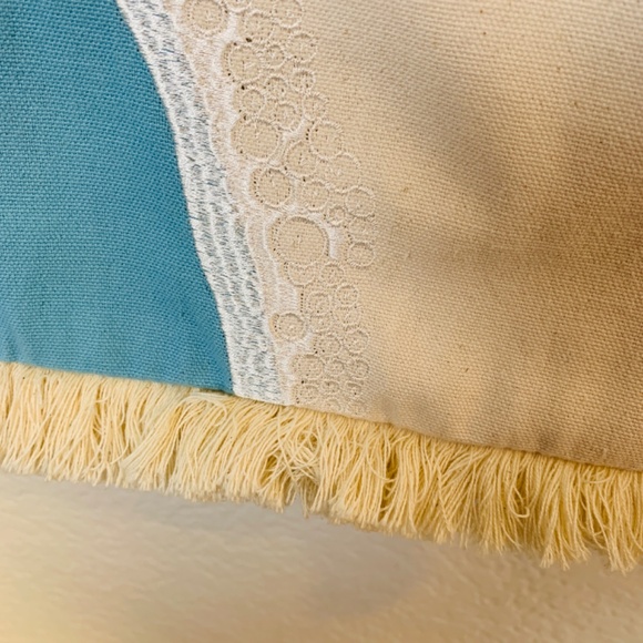 Rightside Design Blue Crab and Waves Lumbar Pillow Shams Two Piece Set Ocean - Picture 6 of 16